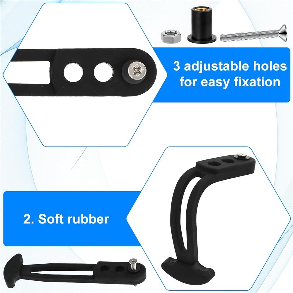 Curea Telescopică Scară Barcă, Grad Marin, Reținere Sigură, Bandă de Blocare din Cauciuc cu 3 Găuri de Montare Reglabile pentru Scară cu 2 Trepte, 3 Trepte sau 4 Trepte