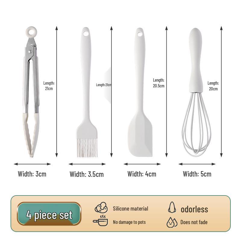 Yingsibo Silicone Non-stick Stir-fry Spatula Set - Heat-Resistant Kitchen Tools.