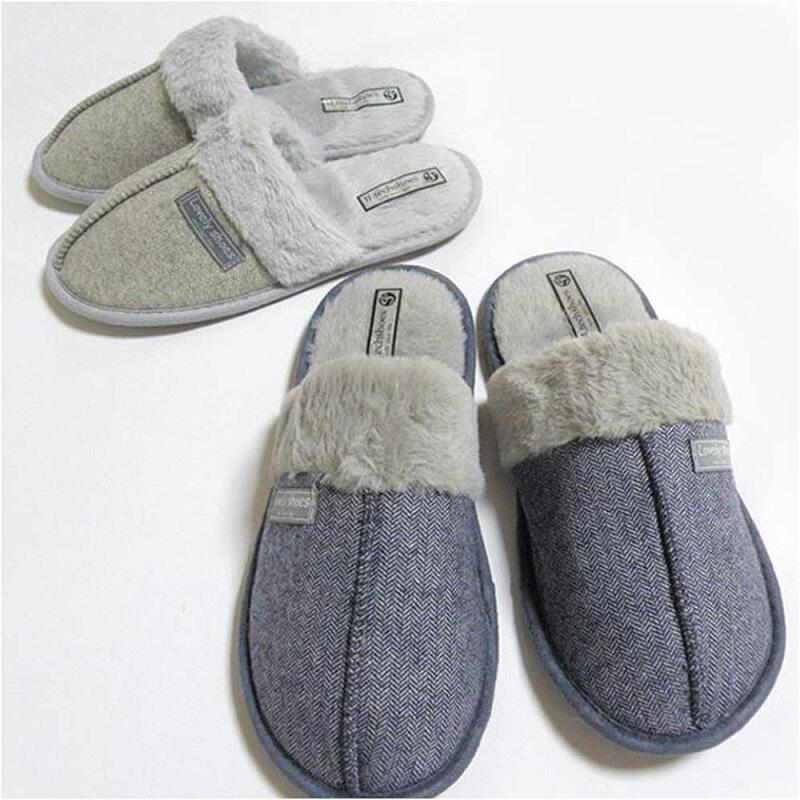 Winter Men s and Women s Cozy Fur Slippers CH1741485 Navy 250-265