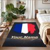Crystal Velvet Rug Custom Name Text, Soft Non Slip Floor Mat Home DecorFrance national football team