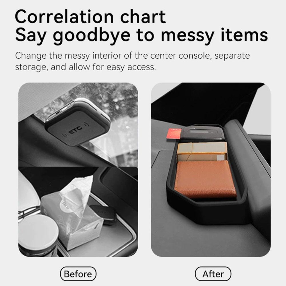 Car Interior Organizer Storage Space Durable Accessory Car Behind Screen Storage Box Interior Fit For Kia EV9 2025-2025 Models