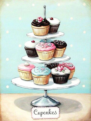 

CUPCAKES NOSTALGIC Retro Metal Tin Sign Poster Plaque Garage Wall Decor AAluminum 20x30cm（7.8x11.8inch）