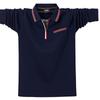 Nuova Maglietta Polo da Uomo Larga Plus con Cerniera Business Traspirante Casual a Maniche Lunghe con Rever Leggera Morbida Antirughe Traspirante Cotone