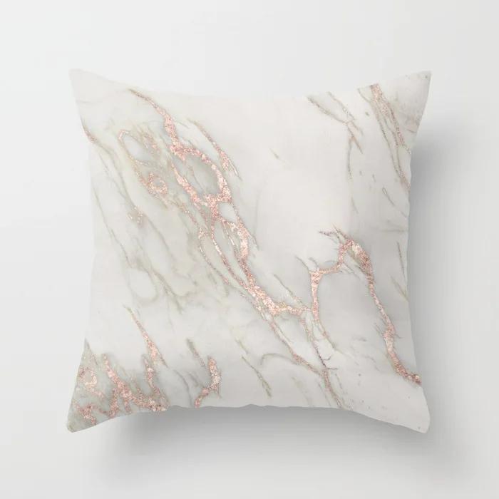 Brief Marble Geometric Sofa Decorative Pillowcase Polyester 45*45 Pillow Case Throw Pillow Home Decor Cushion Cover