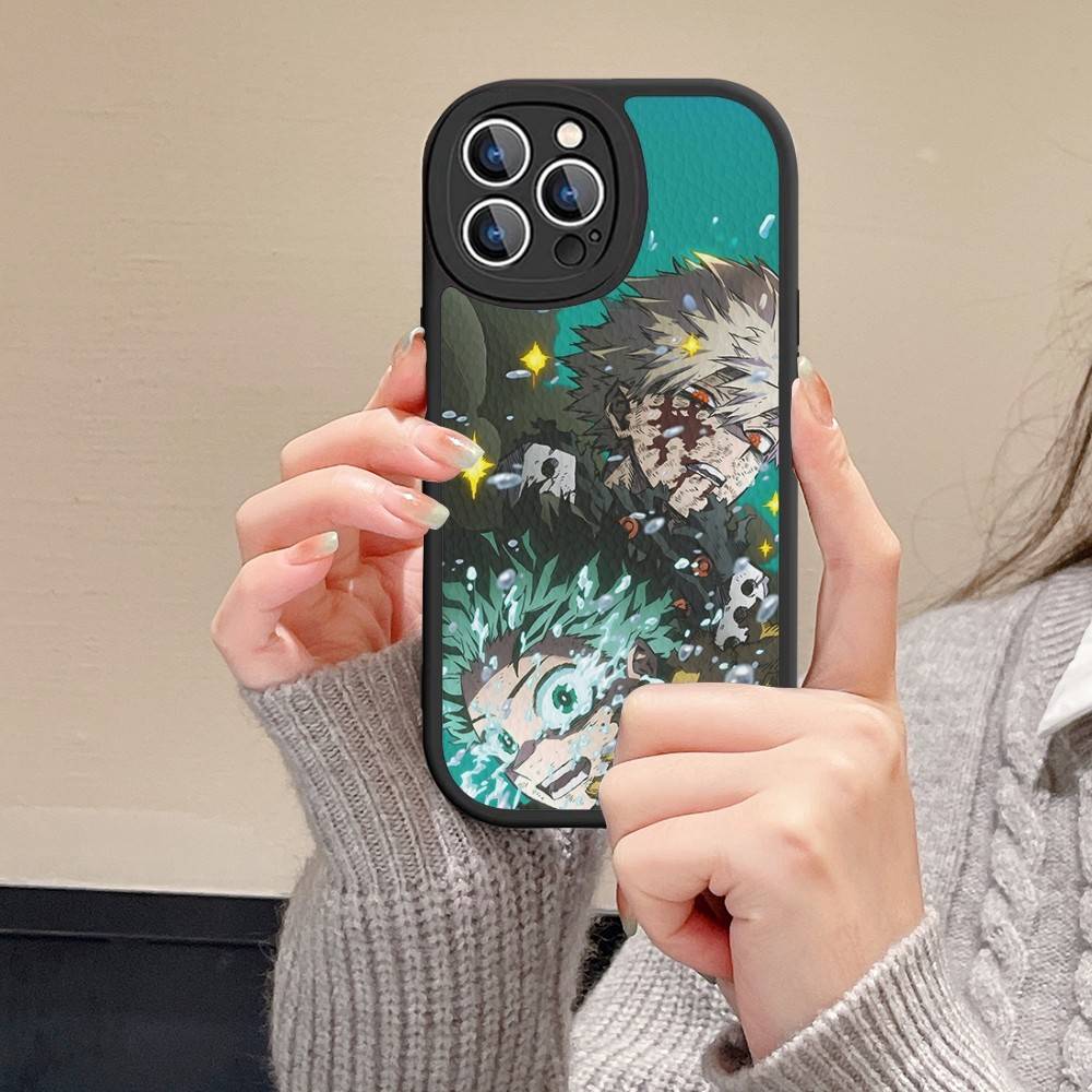 My Hero Academia Katsuki Bakugo My Hero For IPhone 16 16E 15 14 13 12 11 Pro Max Plus Leather Back Phone Cover