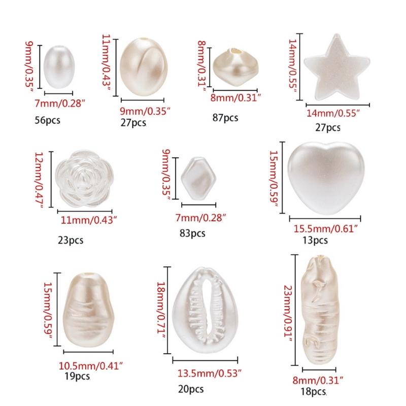 Faux Pearls Irregular Shape Loose Beads ABS Imitation Pearl for Jewelry Making DIY Necklace Bracelet Craft Needlework