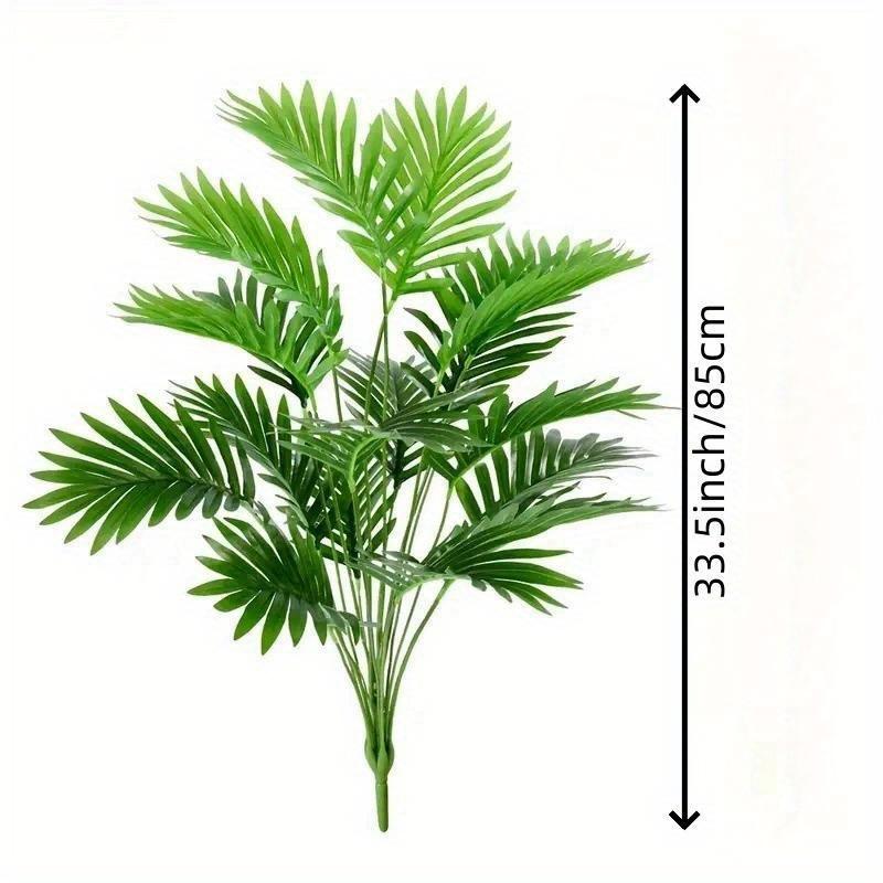 3pcs Outdoor Artificial Green Plants, High Simulation Palm Tree Sets, Indoor/outdoor Use, Excluding Flower Pots.