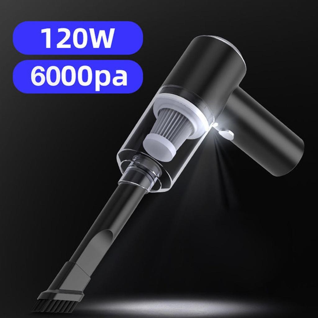 6000PA Handhold Mini Portable Car Vacuum Cleaner Air Duster for car USB wireless charging wet and dry Cleaner New 120W