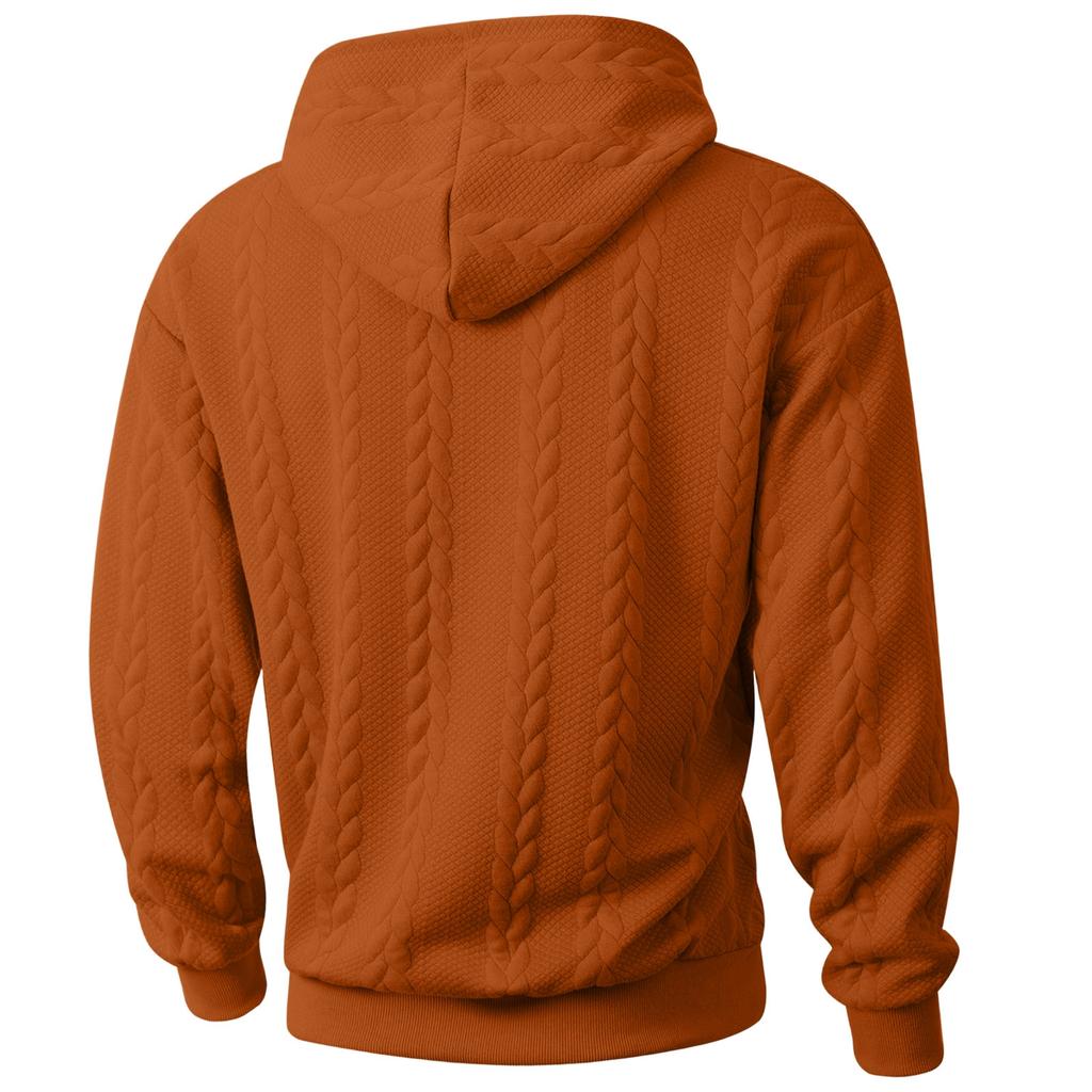 Men's Casual Color Hoodie Long Sleeve Pullover Sweatshirt