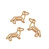 Shape Cute Golden Customization Paper Clamps Dachshund Paper Clips Bookmark Clip Gold Paper Clip