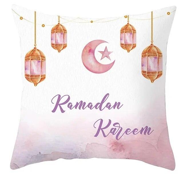 Eid Mubarak Cushion Cover Ramadan Home 2024 Islamic Muslim Kareem Al Adha Sofa Pillow Cover