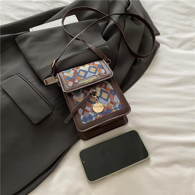 2025 Damska Retro Lniana Haftowana Torba Crossbody na Telefon