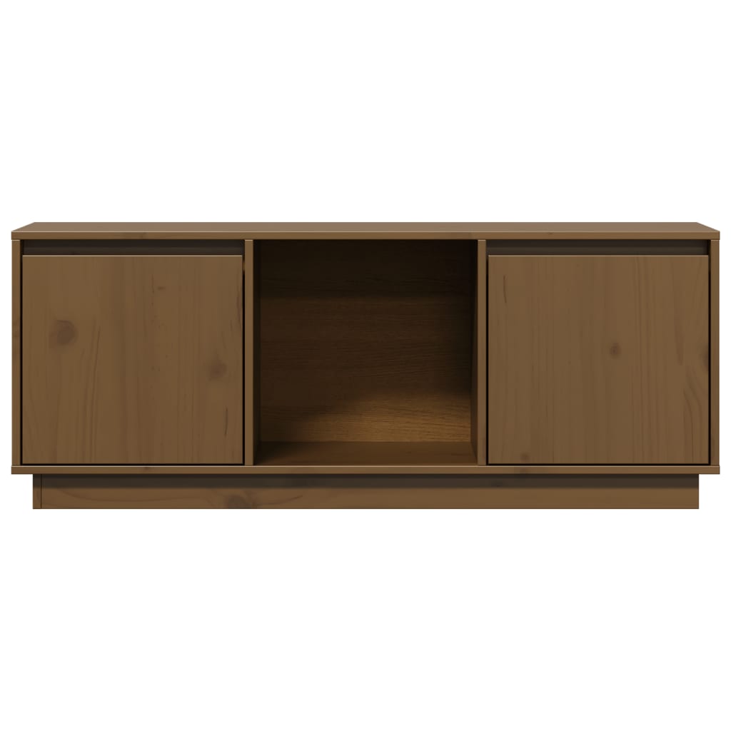 Vidaxl Szafka Pod Tv, Miodowy Brąz 110,5X35X44 Cm, Lite Drewno Sosnowe