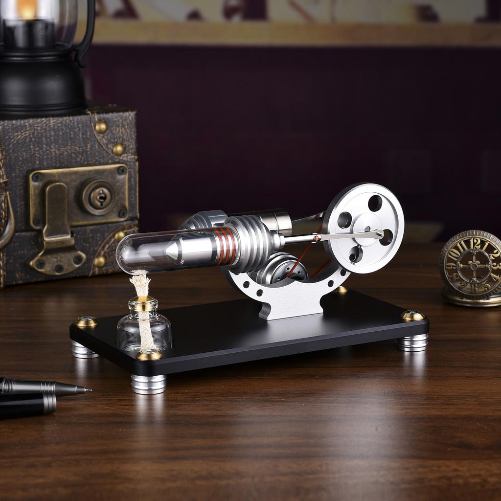 Alternator silnika Stirlinga na gorące powietrze Ze stopu aluminium Silnik spalinowy Fizyka Nauka Kolekcja edukacyjna Dekoracja stołu