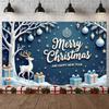 Weihnachtsdekoration Elegantes Design Weihnachtsbaum-Banner Neujahrsbanner Blaues Thema Rentier-Banner Für Familientreffen Neu