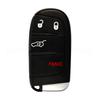 Key Fob Case 4 Button Remote Grand Cherokee M3N 40821302 Compatible with Jeep Car Key Replacement Keyless Entry System