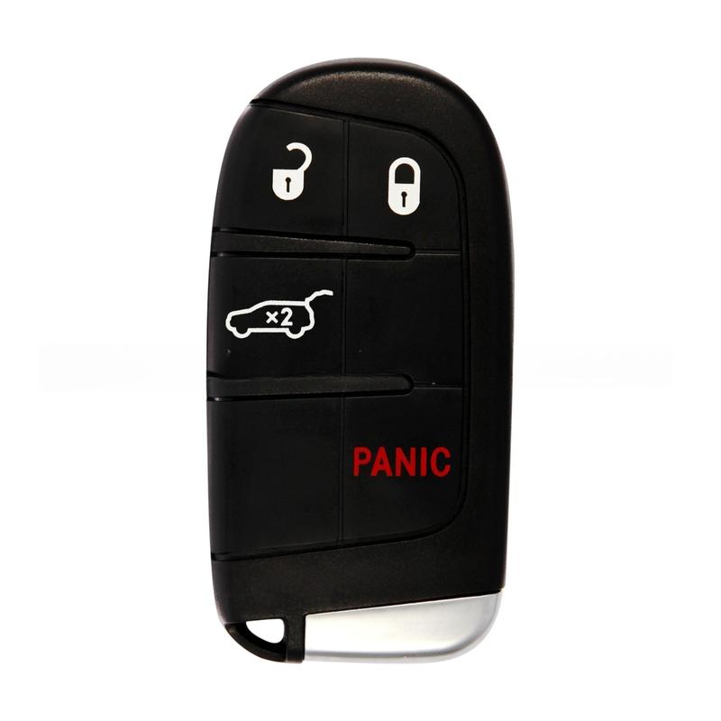 Key Fob Case 4 Button Remote Grand Cherokee M3N 40821302 Compatible with Jeep Car Key Replacement Keyless Entry System