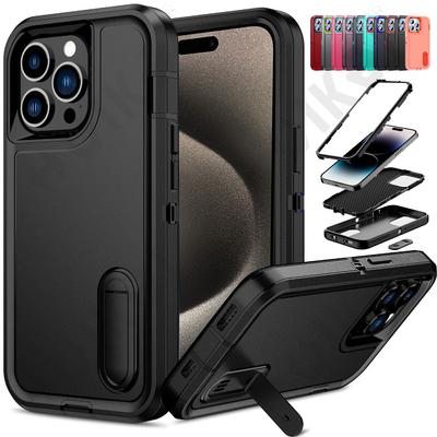 Puzdro pre iPhone 15 14 13 12 11 Pro Max XS XR 8 7 Plus Heavy Duty odolné voči nárazom a poškriabaniu Robustné ochranné s krytom stojana