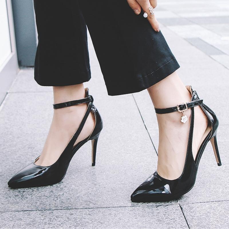 Fashion Summer Sandals Shoes for Women Elegant High Heels Large Size Pumps Strap White Black Red Heeled Dance Party Wedding Shoes Ladies