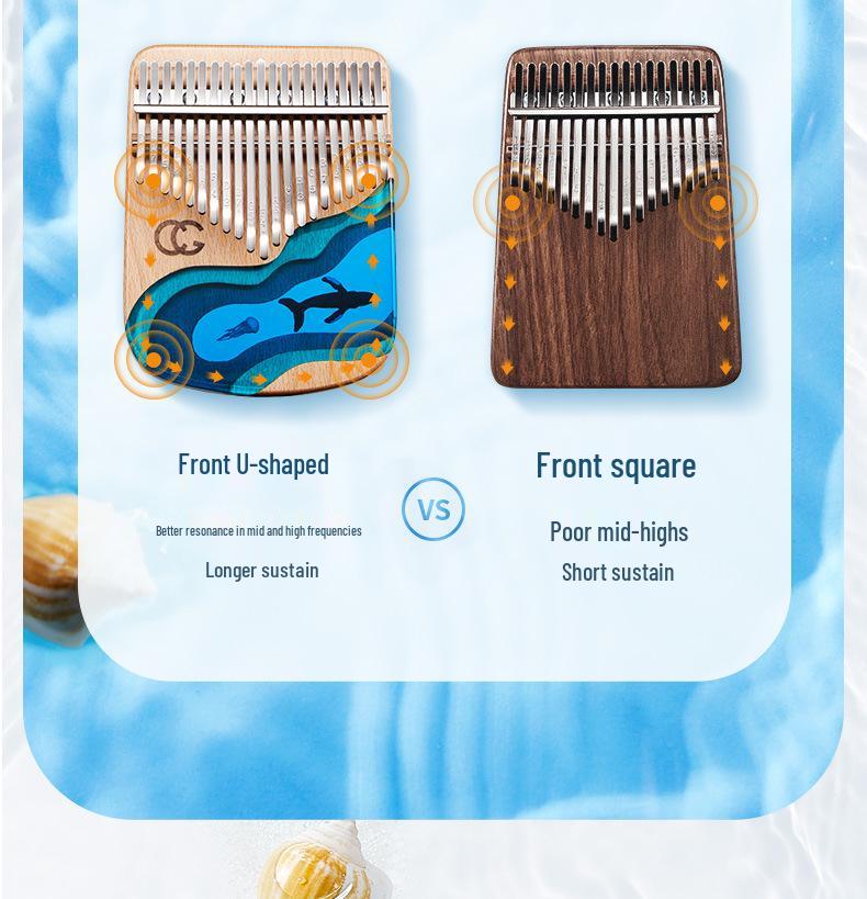 CEGA 17-Key Resin Whale Kalimba Thumb Piano - Children's Day Gift