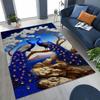 3D Colorful Peacock Romantic Birds Rug for Bedroom Living Room Sofa Home Doormat Decor,Larger Kid Play Non-slip Floor Mat