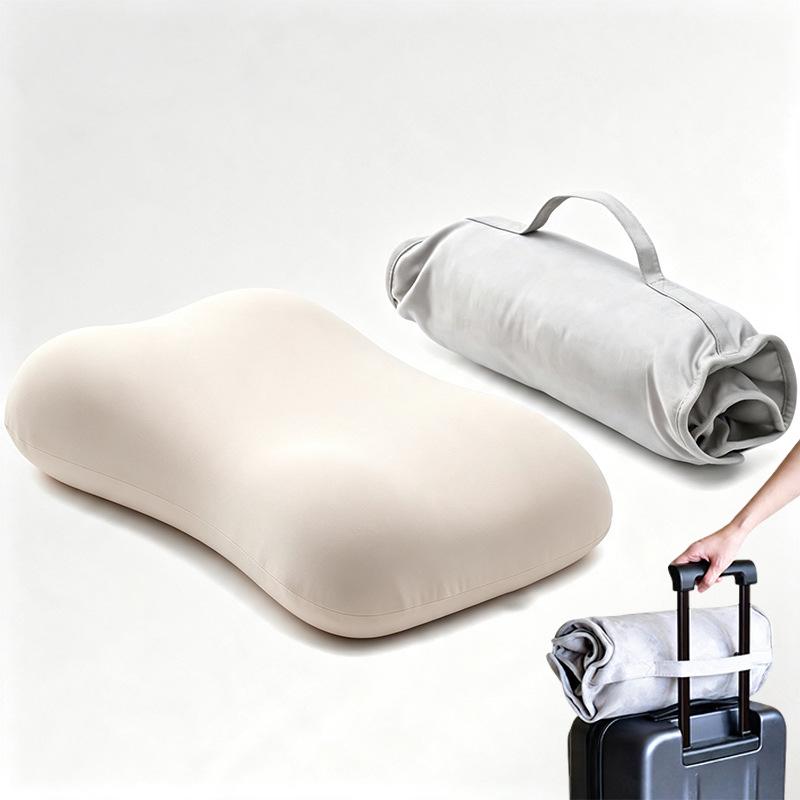 Ergonomic Memory Foam Travel Pillow with