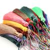 6pcs 82cm Long Silk Tassel Fringe Brush Handmade Soft Mini Tassels with Loops For DIY Craft Jewelry Making Souvenir Bookmark