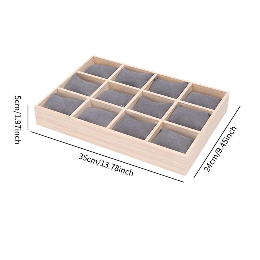 Watch Jewelry Box 12 Slot Chinese New Year Gifts Portable,Multifunctional for Men Bracelet Holder,Watch Case Wood Ornament