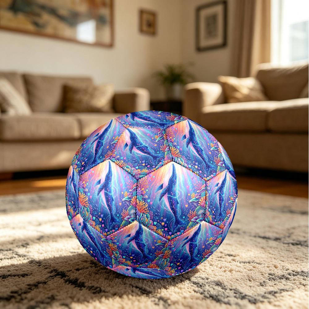 1pc Whale Coral Reef Durable Size 5 Soccer Ball Professional Match Training Football Indoor &Outdoor Sports Ball p60188