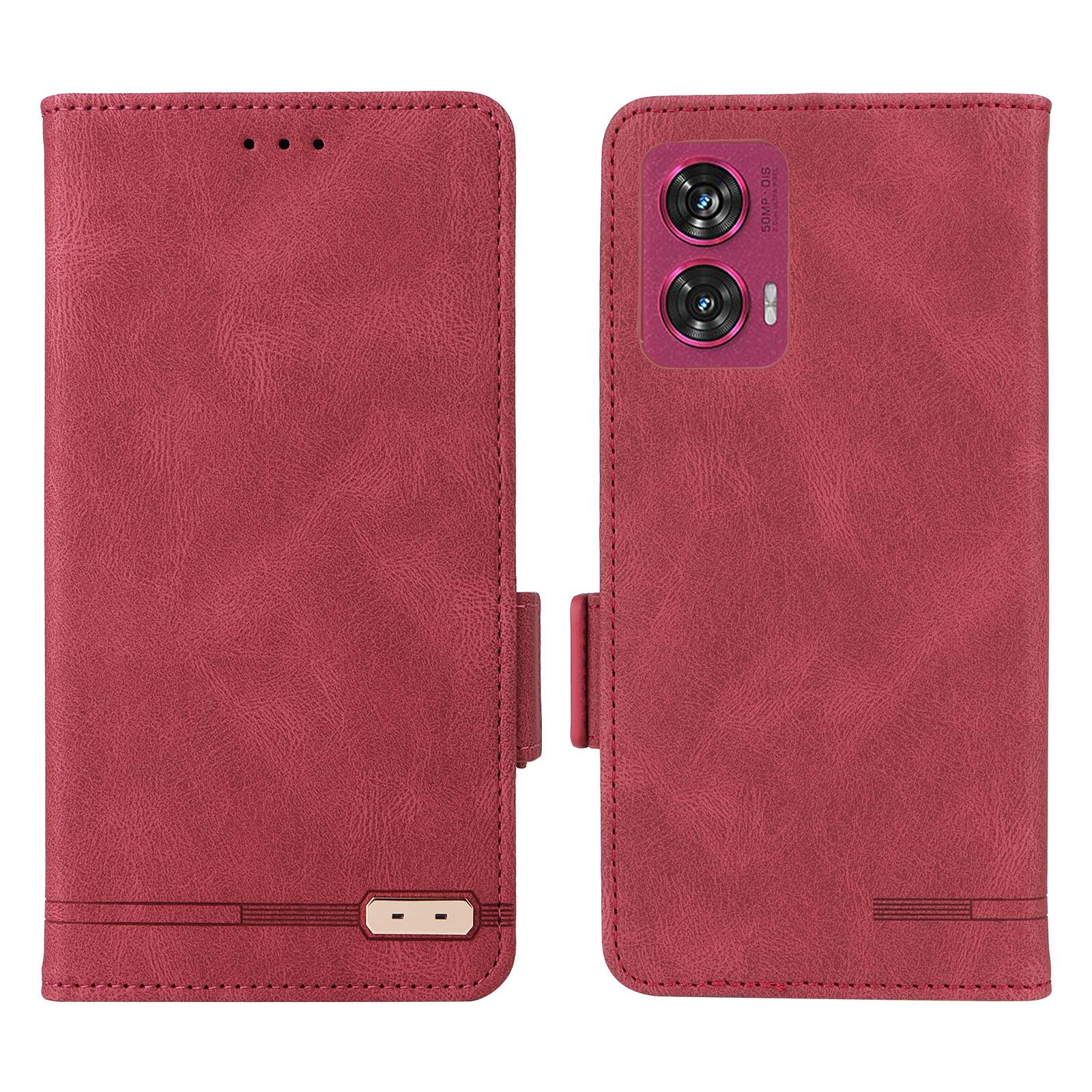 

Для Motorola Edge 50 Fusion 5G Чехол-кошелек Аппаратный декор Кожаный чехол для телефона Rose