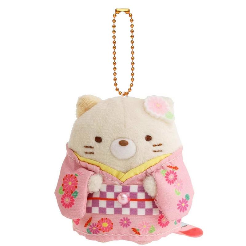 Sumikkogurashi Penguin Kimono Lizard Yellow Cat Plush Keychain For Gift Girls