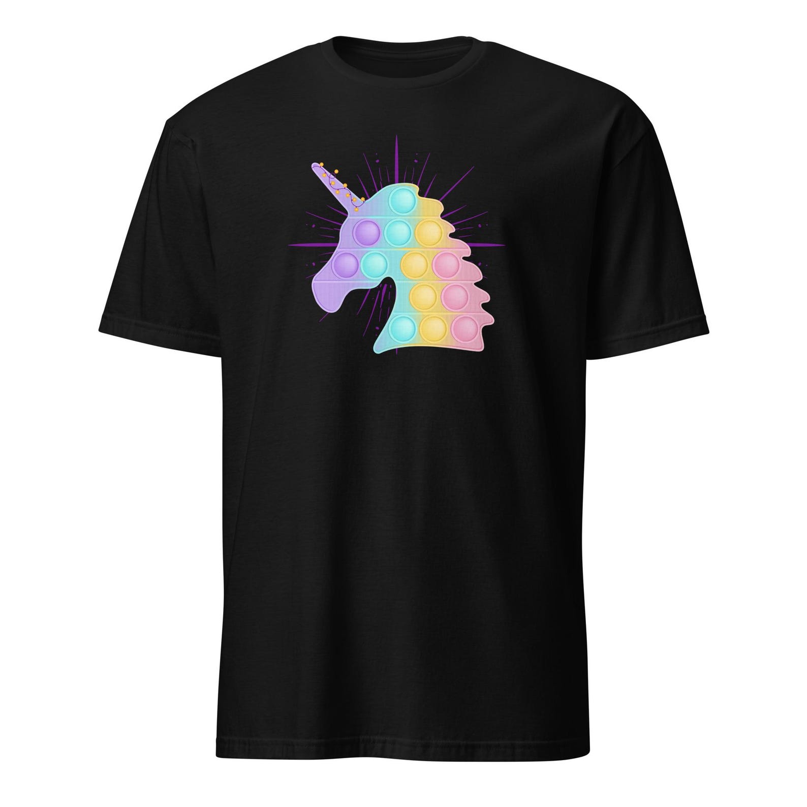 Kids Rainbow Unicorn Pop It T-Shirt, Magical Christmas Tee S