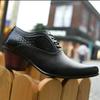 Fashion Men Retro Formal Shoes Black Patent Leather Lace Up Business Derby Shoes Casual Fashion Versatile Shoes Size 38-46 Men Shoes