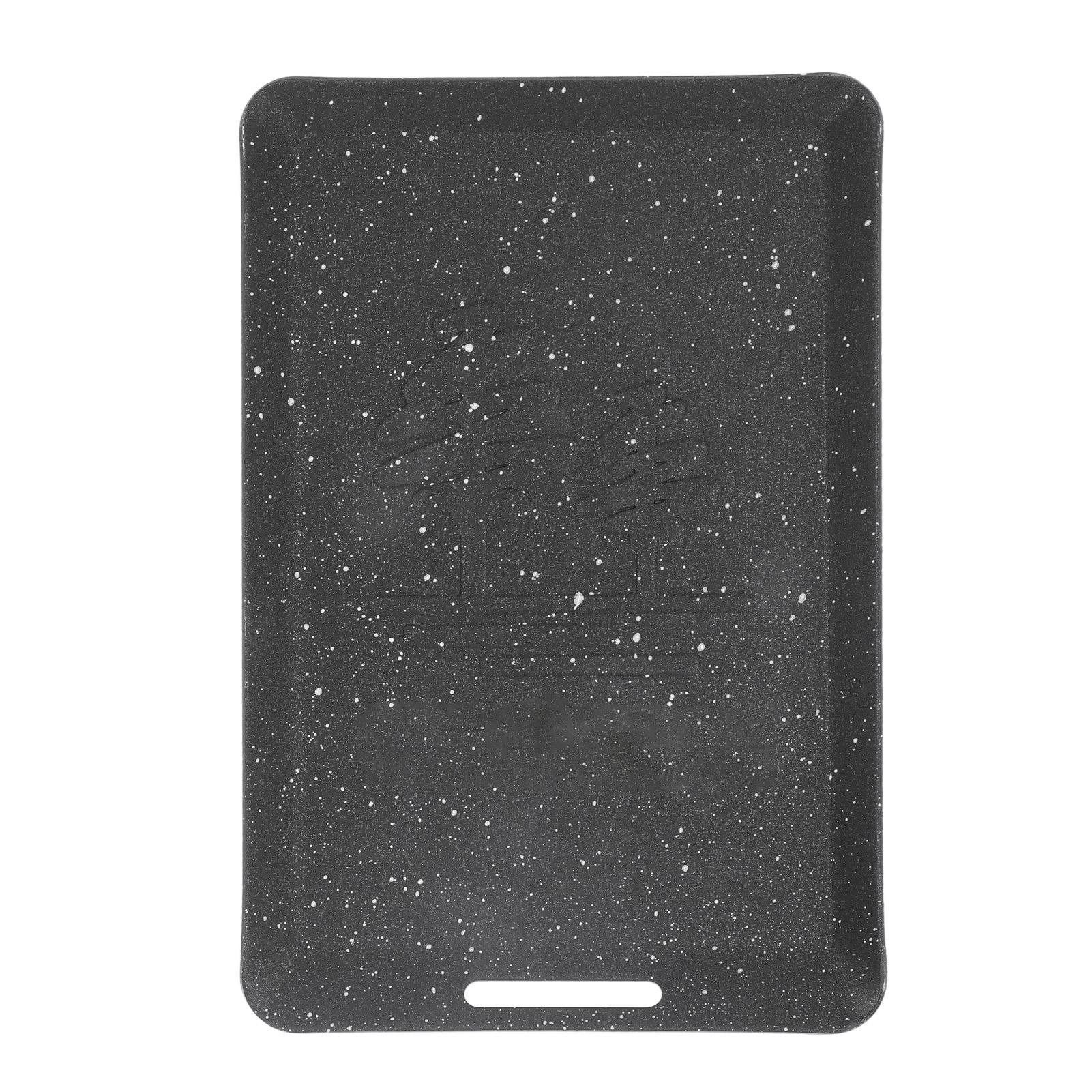 

Rectangular Non Stick Frying Pan Mini Iron Grill Pan for Camping Barbecue Mountaineering Fishing Black L чёрный