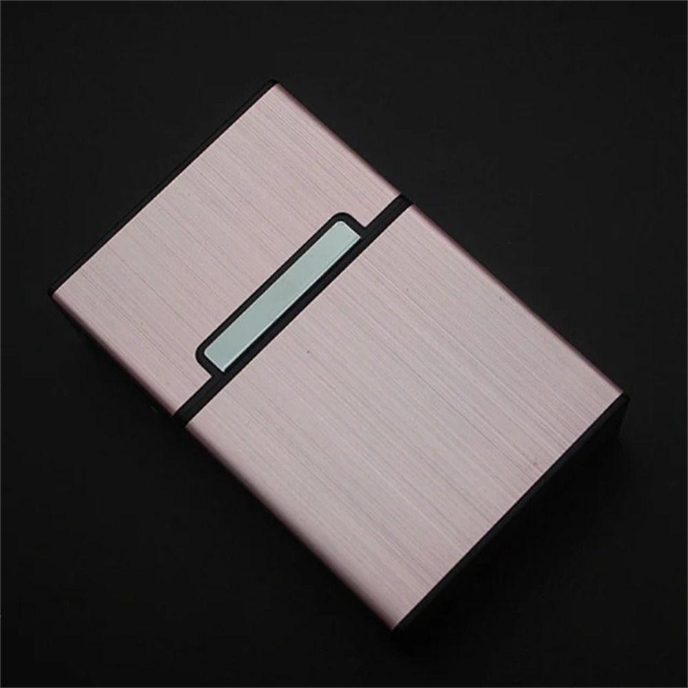 Magnetic Button Name Card Holder Aluminum Zinc Zinc Alloy ID Card Case Fashion Business Card Box  Men Gift