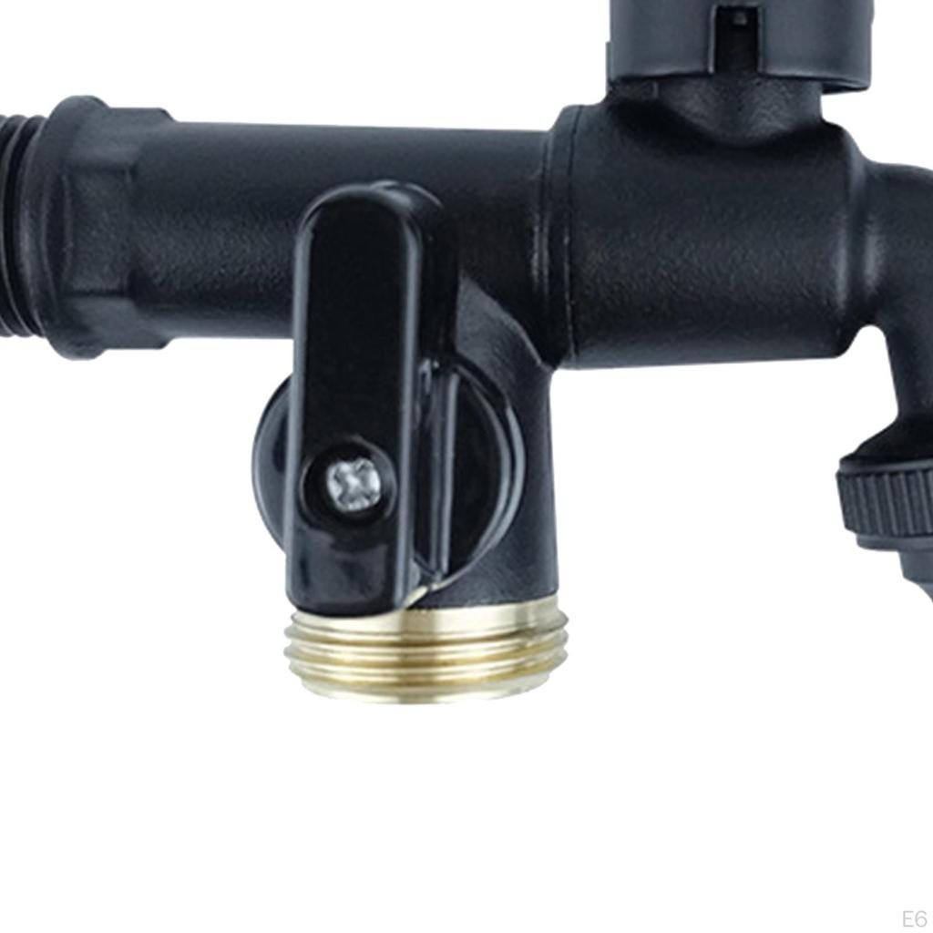 1 in 2 Out Outdoor Faucet Brass Simple to Use Cold Water Multipurpose Bibcocks for Hotel