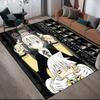 Soul Eater Flannel Pattern Square Carpet,Area Rug,Carpet Rug for Living Room Bedroom Sofa Playroom Decor,Non-slip Floor Mat