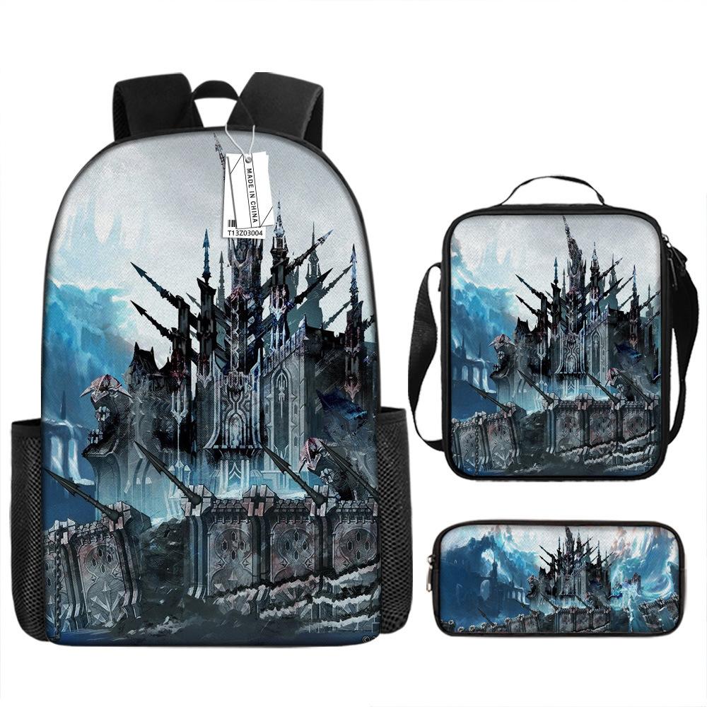Ffxiv Backpack Cross-border Tide Backpack European and American Retro Schoolbag Fourth Grade Backpack Student Backpack