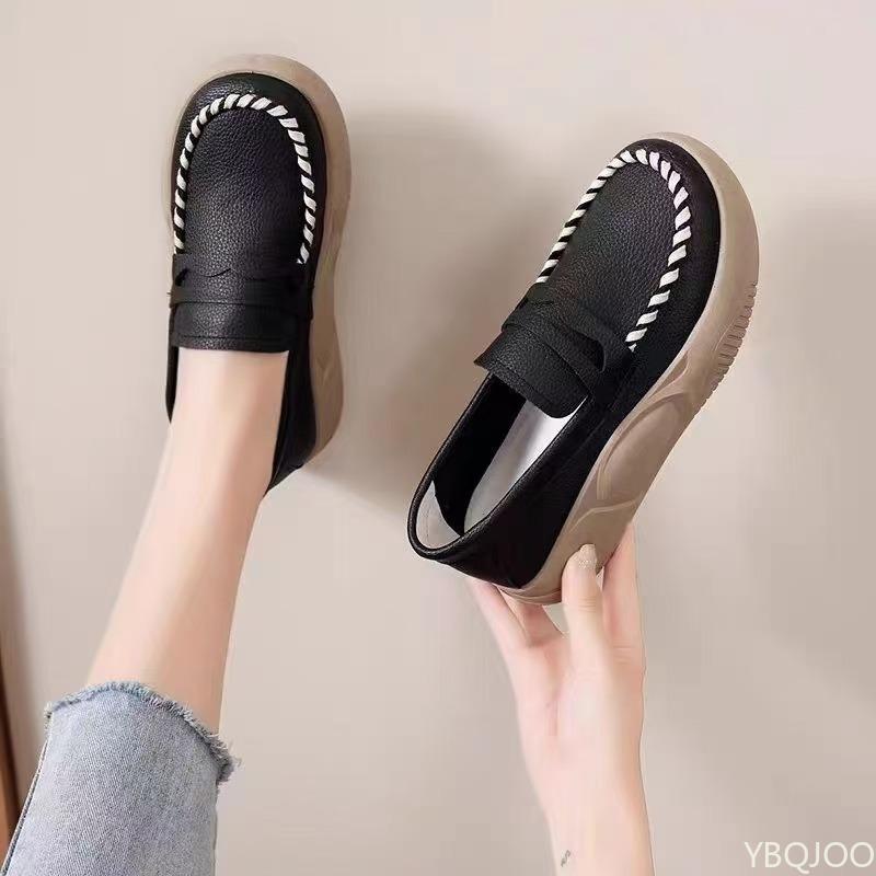Fashion Spring Autumn new soft soled are casual comfortable thick soled can stand for a long time without tiring feet single shoes