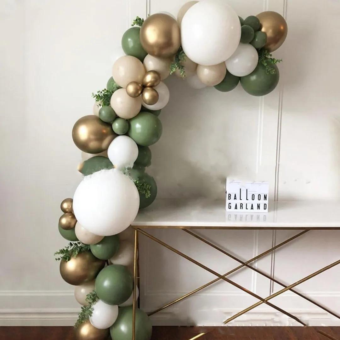 

64 шт., зеленые воздушные шары, арка, гирлянда, украшение для дня рождения, джунглей, комплект для вечеринки, Рождество, свадьба, день Святого Валентина, Декор для детского душа