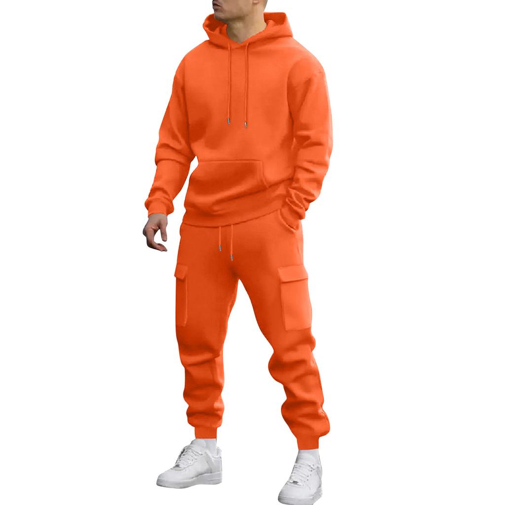 Men's Sweatshirt Suit Men's Solid Color Casual Sports Suit Sweatshirt Suit