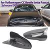 VW JETTA MK6 Volkswagen Passat B7 Scirocco Beetle CC Eos için Karbon Fiber Stil Siyah Dikiz Yan Ayna Kapağı