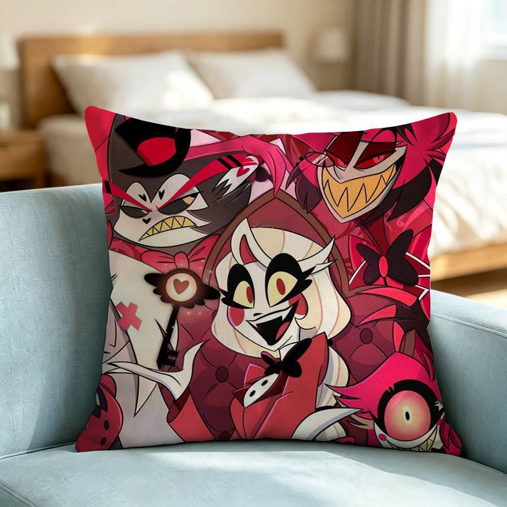 Vaggie Charlie Hazbin Hotel Square Double-Sided printed Pillow Case Bedroom Bedside Pillow Sofa Cushion Cover Gift