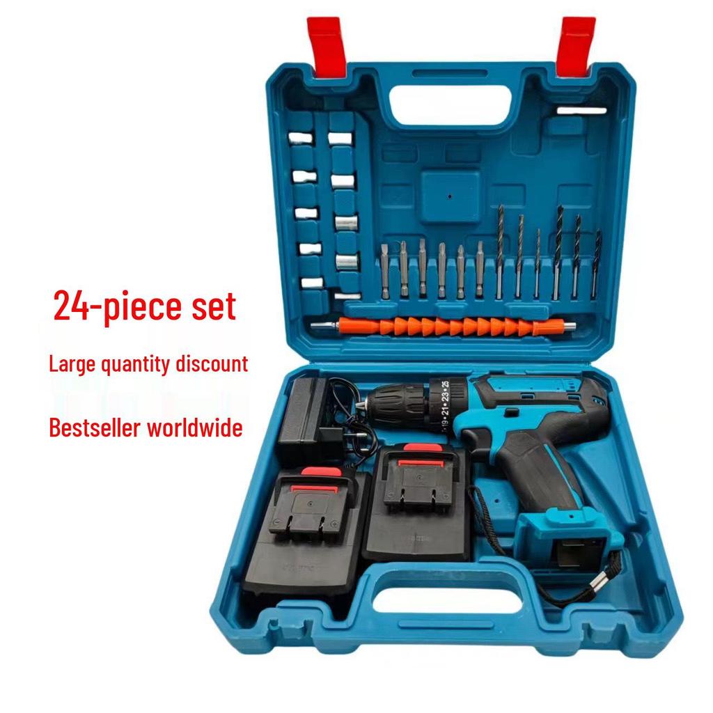 21V Rechargeable Lithium Battery Multifunctional Cordless Pistol Drill & Electric Screwdriver