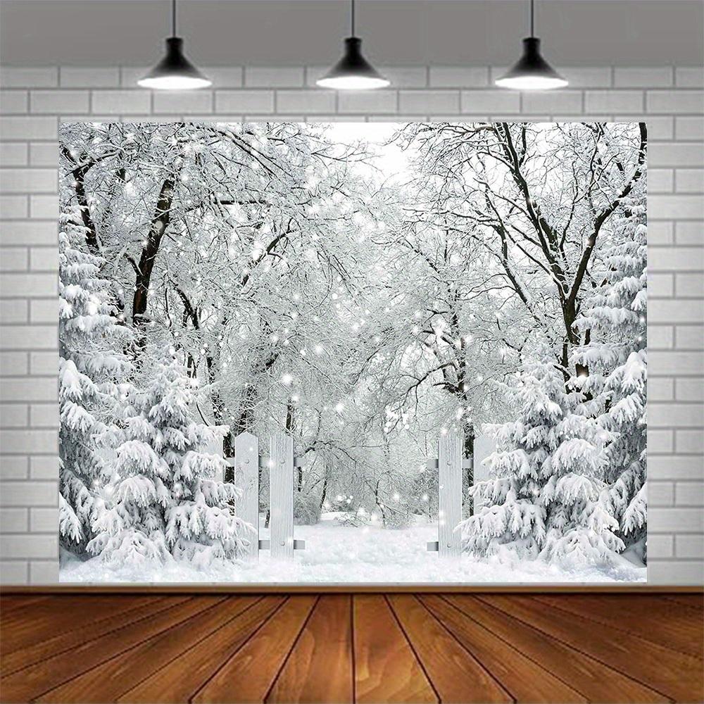 Weißer Winterwald Szene Dekoration Hintergrund Winter Kulisse Dekorationen Für Fotostudio Fotoautomat Weihnachtsfeier
