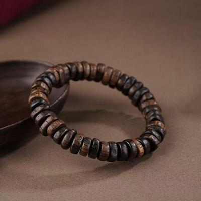 Natural Agarwood Irregular Beads Bracelet - Prayer Beads for Men and Women, Single Strand Wenwan