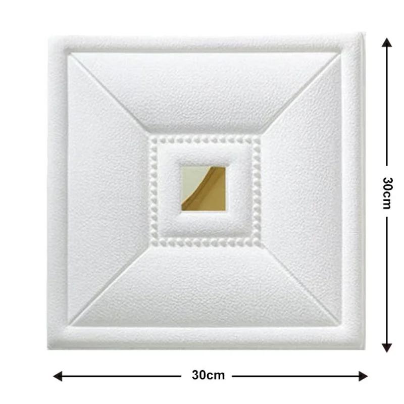 Väggbakgrund 3D Självhäftande Tapet 30x30cm Väggdekaler för Sovrumsinredning Mjukt Skum Vattentät Mögelresistent