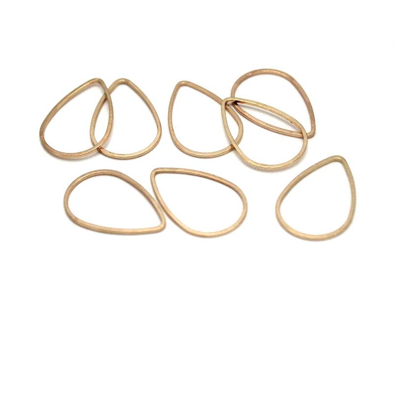 50Pcs 1mm Thick Brass Water Drop Closed Ring Earring Hoop for Diy Bracelet Pendant Connector Handmake Jewelry Making Accessories