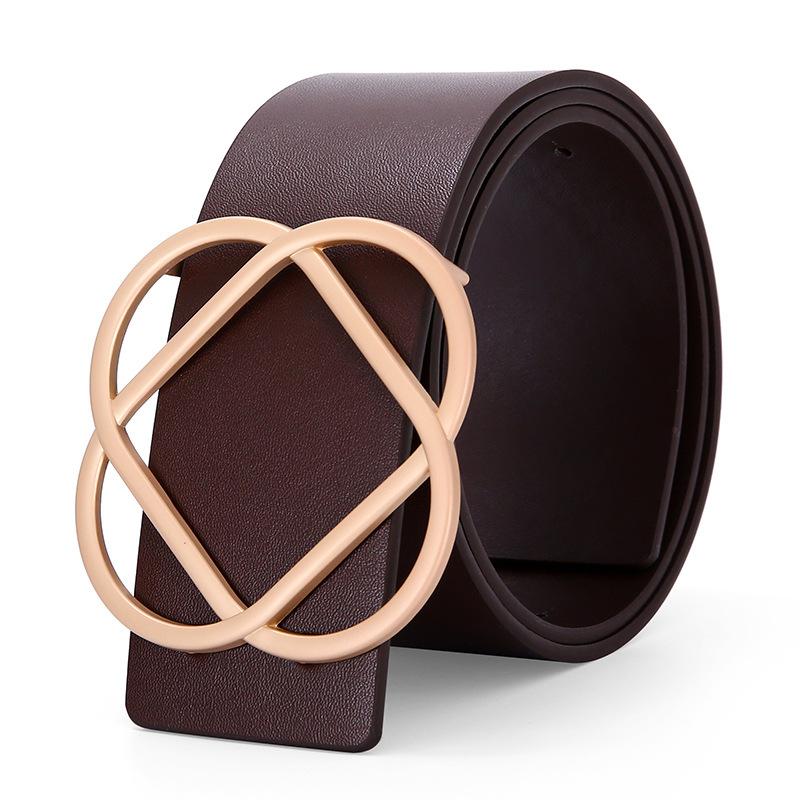 Wide Cowhide Belt, Female Leather Embellished Suit Dress, Waist Cinching, Versatile, Ins-style Outer Waist Seal