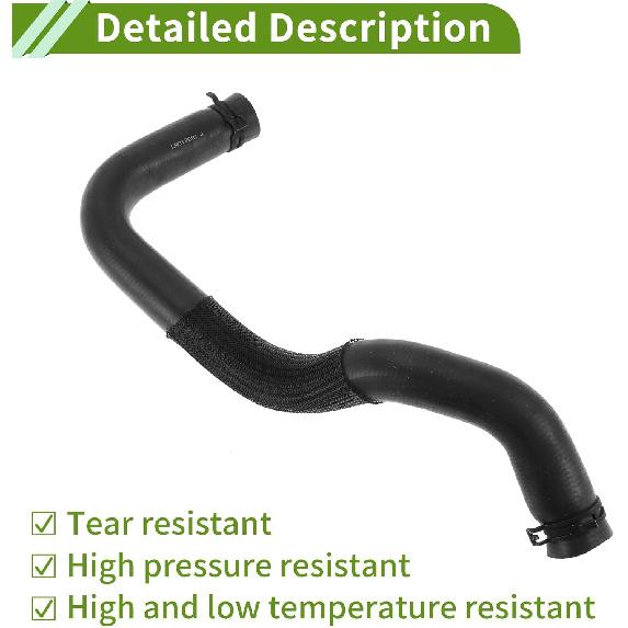 No.LR013681 Radiator Hose for Land Rover LR4 5.0L V8 2010-2013 Good Sealing Black Upper Coolant Water Hose Rubber 1 Pc